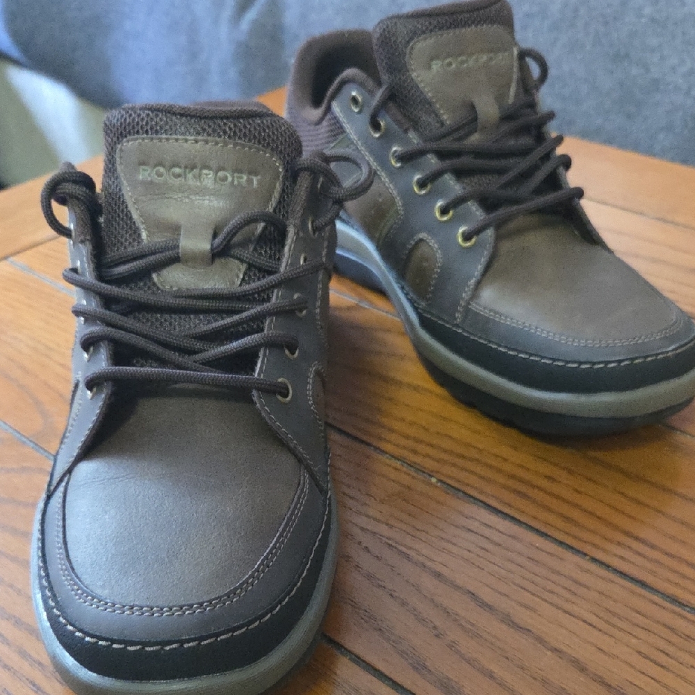 Rockport Brown Sneakers with Durable Sole and Lace-Up Design